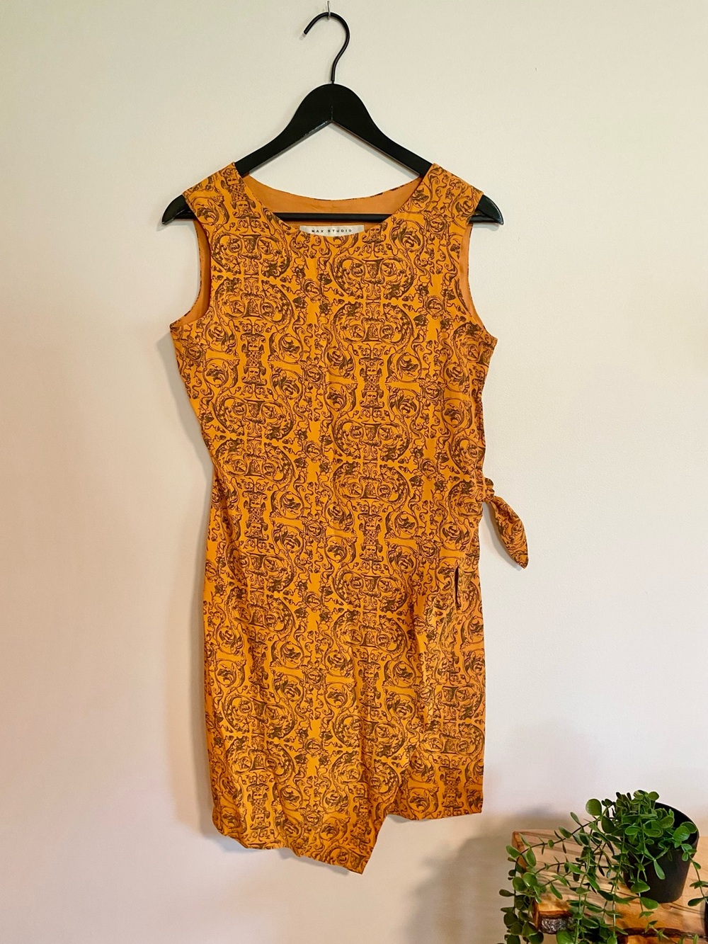 Max Studio Vintage Rust Wrap Dress